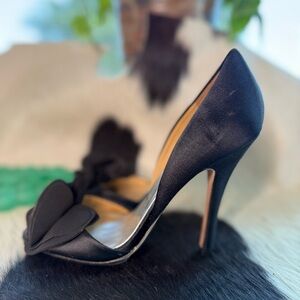 Badgely Mischka Randall Satin D’Orsay Pumps